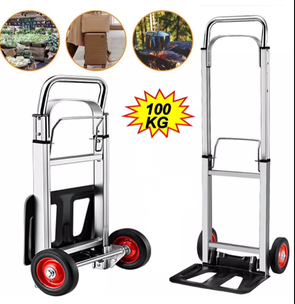 100kg Folding Sack Truck Trolley Hand Cart