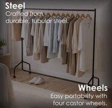 Load image into Gallery viewer, 6ft Garment Clothes Rail Heavy Duty