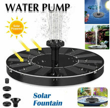 Load image into Gallery viewer, Solar Powered Fountain Water Pump Floating Birdbath