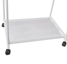 Load image into Gallery viewer, 2 Tier Clothes Rail Rack Garment Hanging With Wheels