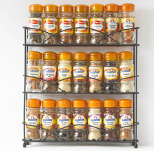 Load image into Gallery viewer, Black 3 Tier Free Standing Spice Rack Storage