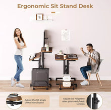 Load image into Gallery viewer, Standing / Sitting Desk Height Adjustable Workstation