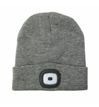 Load image into Gallery viewer, Beanie Hat with Rechargeable LED Light