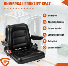 Load image into Gallery viewer, Universal Tractor / Forklift Seat with Safety Belt