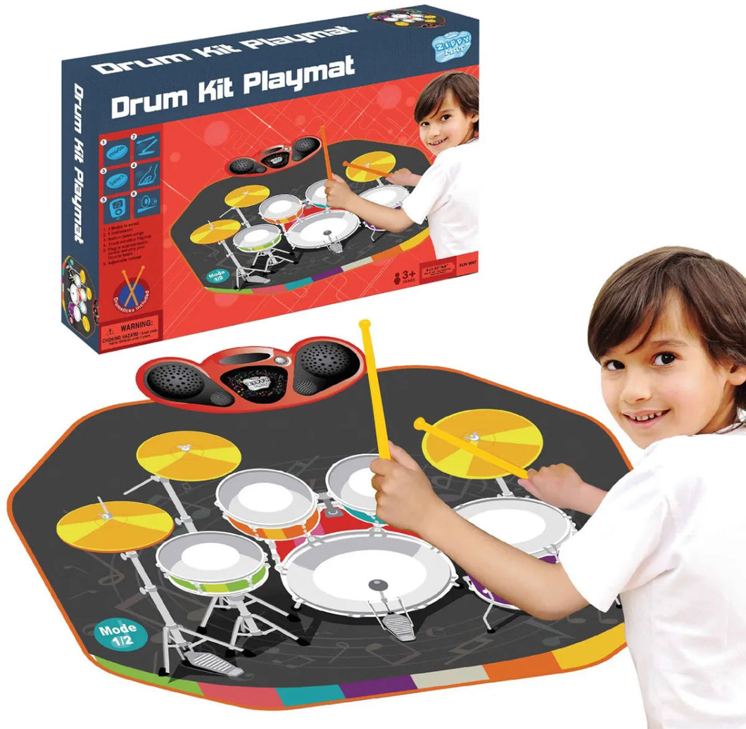 Kids Electronic Drum Kit Touch Play Mat Music Sound Play Toy