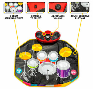 Kids Electronic Drum Kit Touch Play Mat Music Sound Play Toy