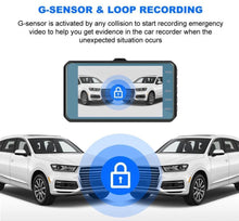 Load image into Gallery viewer, 4" HD 1080P Dual Dash Cam Car Camera Recorder