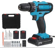 Load image into Gallery viewer, 21V Cordless Drill Combi Screwdriver Set with 2 Batteries