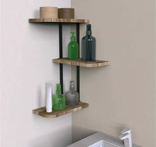 Load image into Gallery viewer, 3 Tier Corner Shelf Modern Floating Wall Shelves