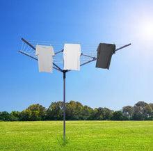 Load image into Gallery viewer, 50Metre 4 Arm Rotary Washing Line Clothes Dryer &amp; Ground Spike