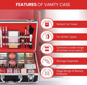 76pc Vanity Case Beauty Cosmetic Set Travel Make Up Box