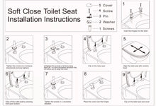 Load image into Gallery viewer, Soft Close Toilet Seat With Metal Fixing Hinges Quick Release