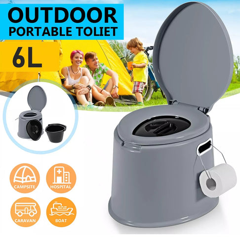 6 Litre Portable Camping Toilet Compact Loo