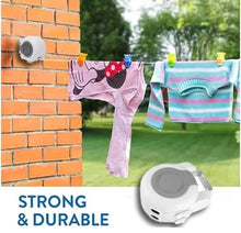 Load image into Gallery viewer, 30m Retractable Clothes Reel Double Washing Line Wall Mounted Outdoor