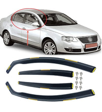 Load image into Gallery viewer, Wind Deflectors + Clips For Vw Passat B6/B7 2005-2014 4 Door Saloon 4pcs Tinted