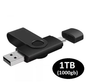 1TB / 2TB Type C USB Memory 2 in 1 Stick Flash Pen Drive