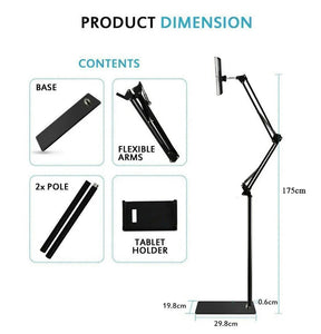 Universal 360° Adjustable Floor Stand Holder for Tablet/iPad/Phone 4-12.5”