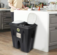 Load image into Gallery viewer, Kitchen 50L Duo Recycle Bin Recycling with Double Compartment