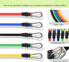 Load image into Gallery viewer, Resistance Bands Workout Exercise Set 11PCs Training Tubes Crossfit Yoga Fitness