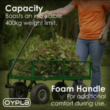 Load image into Gallery viewer, Heavy Duty Metal Green Garden Cart Utility Trolley