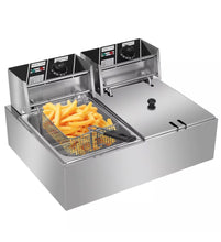 Load image into Gallery viewer, 20L 5000W Twin Dual Tank Electric Deep Fat Fryer