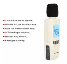Load image into Gallery viewer, Digital Noise Meter Range 30-130 dB Sound Level Tester