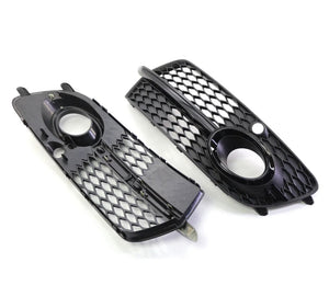 Pair Front Bumper Grill Fog Light Vent Grille Cover For Audi 2013-2016 Q5 S Line