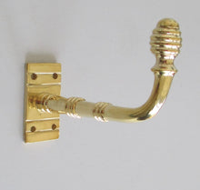 Load image into Gallery viewer, Solid Brass Beehive Coat Hook - Antique Style Robe Towel - 3 Sizes Available