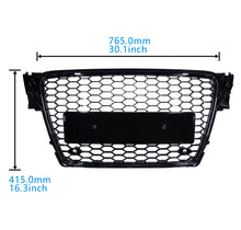 Load image into Gallery viewer, For 09-12 Audi A4 B8 S4 RS4 Honeycomb Mesh Front Bumper Grille Grill Gloss Black
