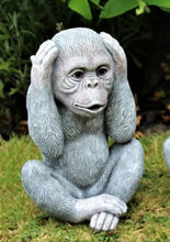 Load image into Gallery viewer, 3 Three Wise Monkeys Outdoor or Indoor 9.5” Garden Ornaments