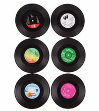 Load image into Gallery viewer, Vinyl Style Boxed Coasters Place Mats Bar Set Retro Vintage Record Discs