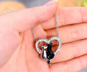 Cats Heart Neckless • Perfect Gift 💝