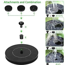 Load image into Gallery viewer, Solar Powered Fountain Water Pump Floating Birdbath