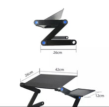 Load image into Gallery viewer, Folding Laptop Stand Riser Tray Table Desk Adjustable