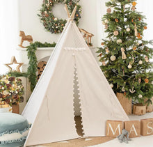 Load image into Gallery viewer, Kids Teepee Tent Canvas Indian Wigwam