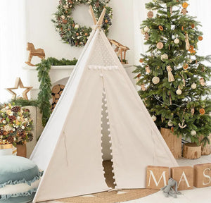 Kids Teepee Tent Canvas Indian Wigwam