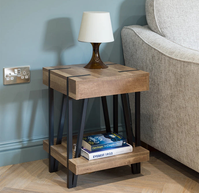 Contemporary Coffee Side Table with Metal Legs