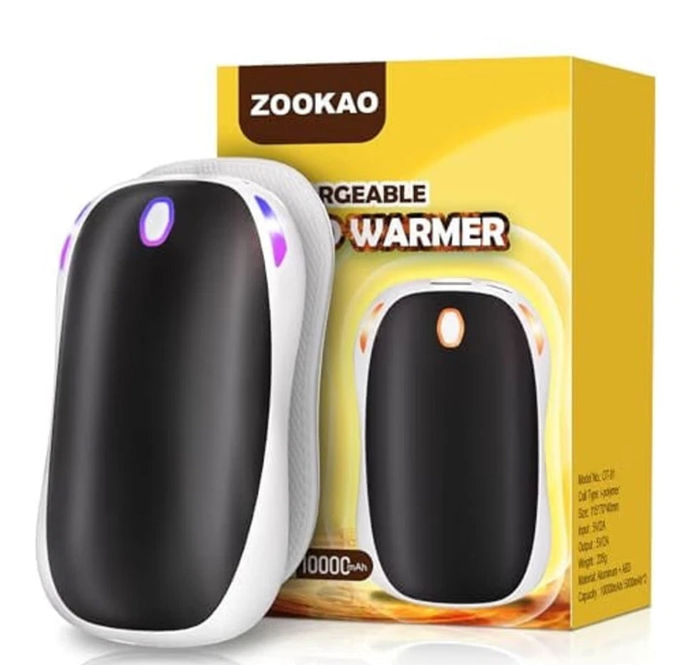 Hand Warmers Rechargeable 2 Pack, 5000mAh Hand Warmer/Power Bank