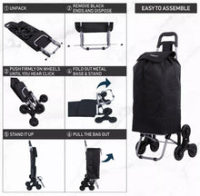Load image into Gallery viewer, Portable Stair Climbing Shopping Trolley