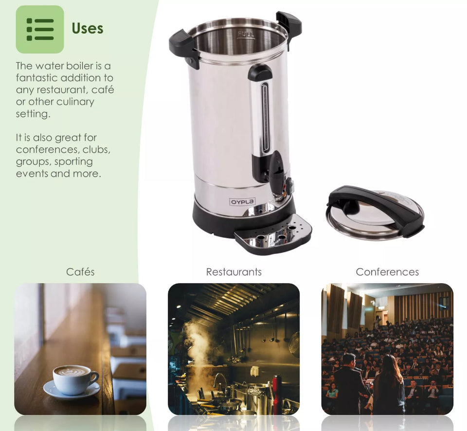 10 Litre Electric Hot Water Boiler Catering Tea Coffee Urn