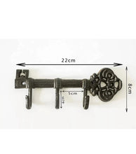 Load image into Gallery viewer, Cast Iron Key Coat Holder Hooks Vintage Style