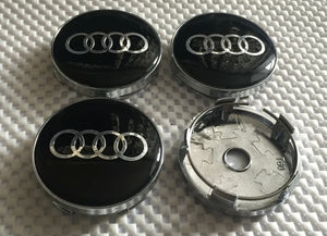 4 x Centre Caps for Audi Alloy Wheels 60mm