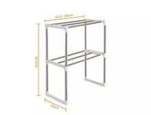 Load image into Gallery viewer, 2 Tier Adjustable Rack for Microwave / Kitchen Storage