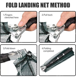 Landing Net Telescopic Fishing Extending Long Handle 1.9metre