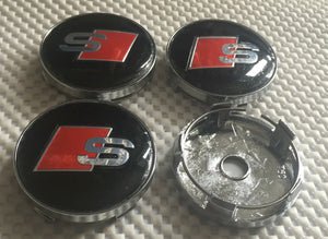 4 x Centre Caps for Audi Alloy Wheels 60mm