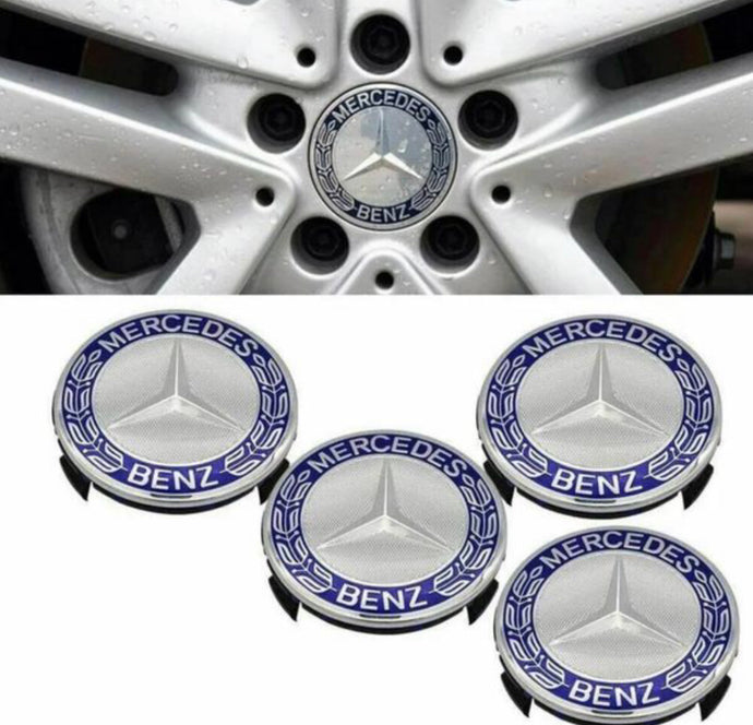 4 x Centre Caps for Mercedes Alloy Wheels 75mm