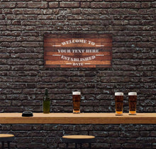 Load image into Gallery viewer, Personalised Home Bar Kit • Runner, Metal Sign, 4 Drinks Coasters Set