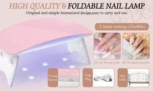 All-in-One Nail Manicure Kit with Lamp and Drill