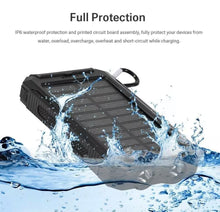 Load image into Gallery viewer, Portable Solar Power Bank Battery Charger 2USB LED Torch