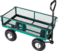 Load image into Gallery viewer, Heavy Duty Metal Green Garden Cart Utility Trolley